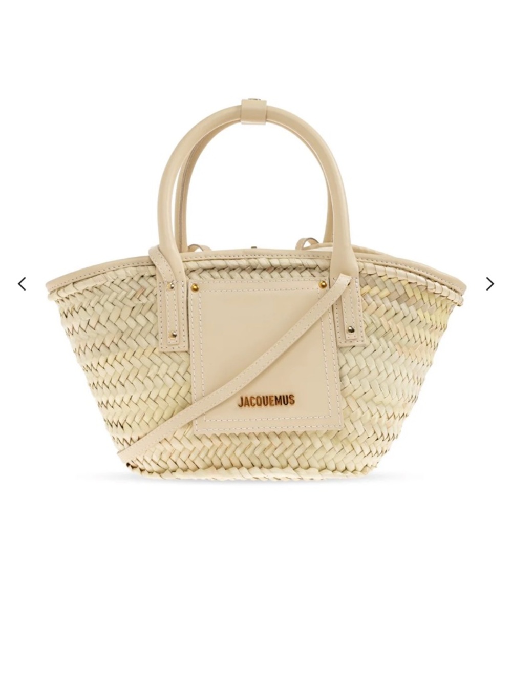 Jacquemus Beige Woven Leather-Trim Tote